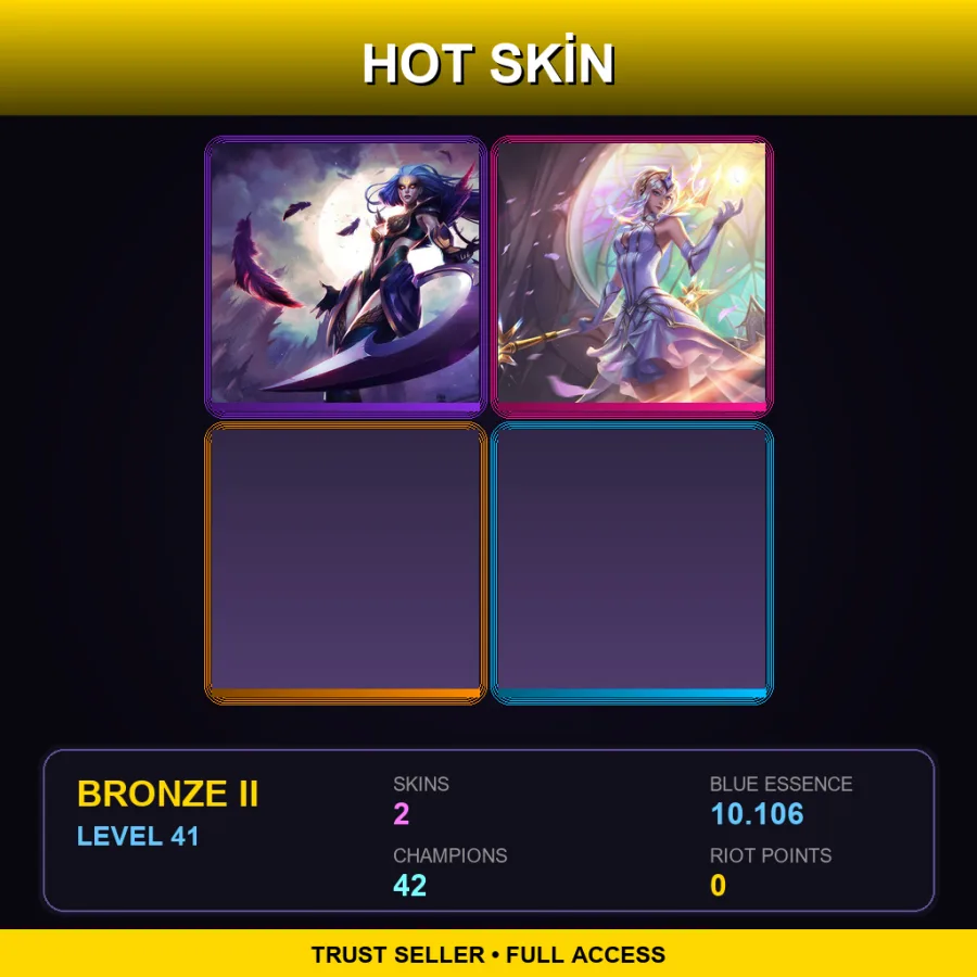 EUNE | Lv41 | Bronze II | 2 Skin | 42 Champ
