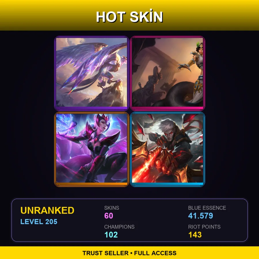 EUNE | Lv205 | Unranked | 60 Skin | 102 Champ — Broken Covenant Miss Fortune