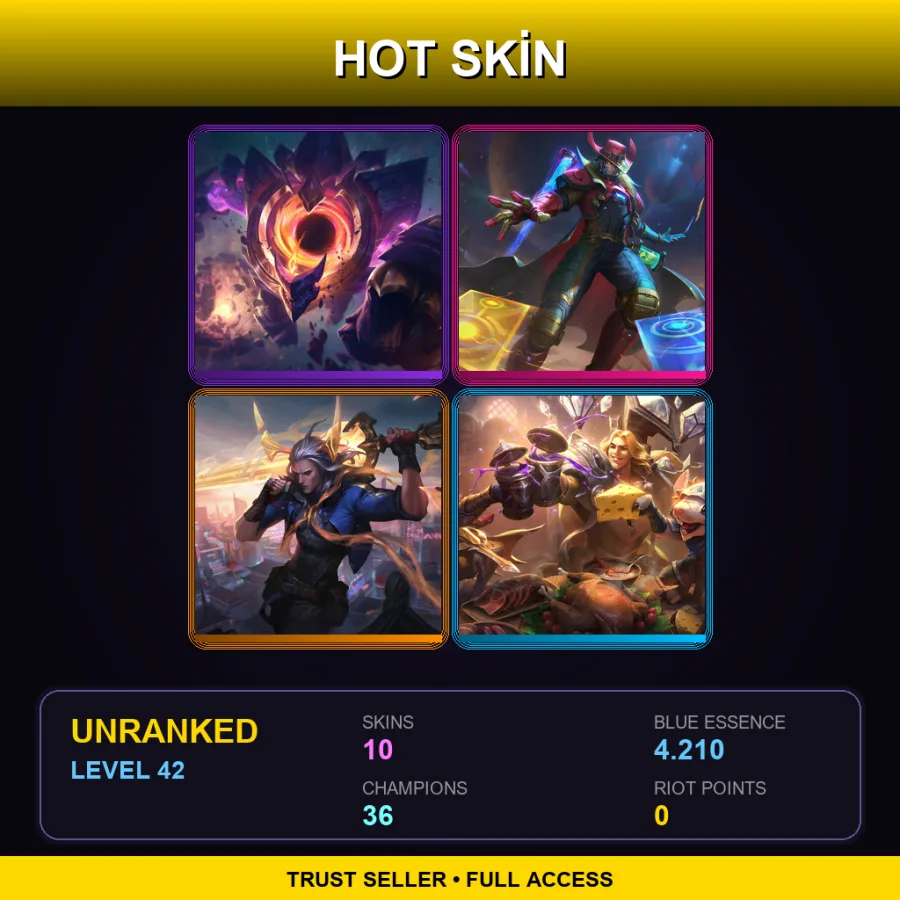 LAS | Lv42 | Unranked | 10 Skin | 36 Champ