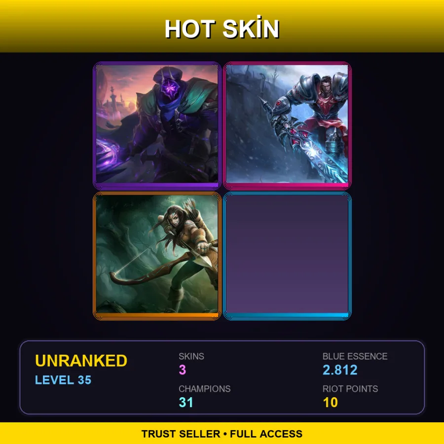 BR | Lv35 | Unranked | 3 Skin | 31 Champ