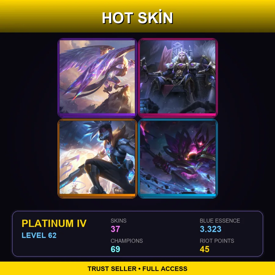 TR | Lv62 | Platinum IV | 37 Skin | 69 Champ