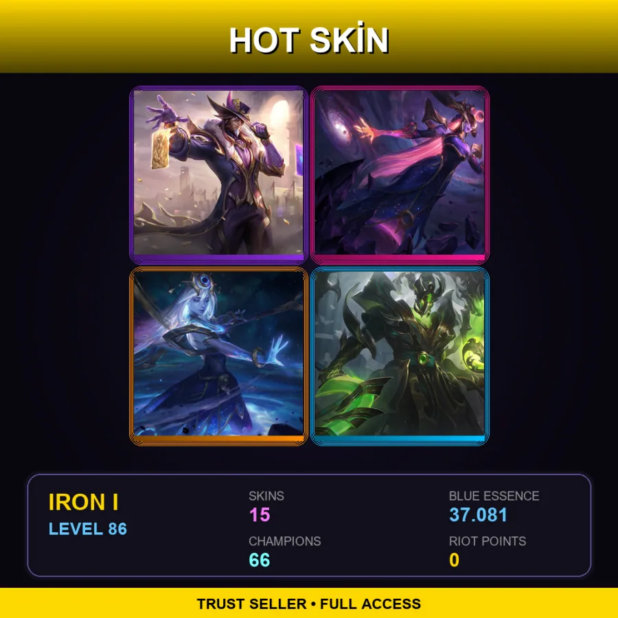 LAS | Lv86 | Iron I | 15 Skin | 66 Champ