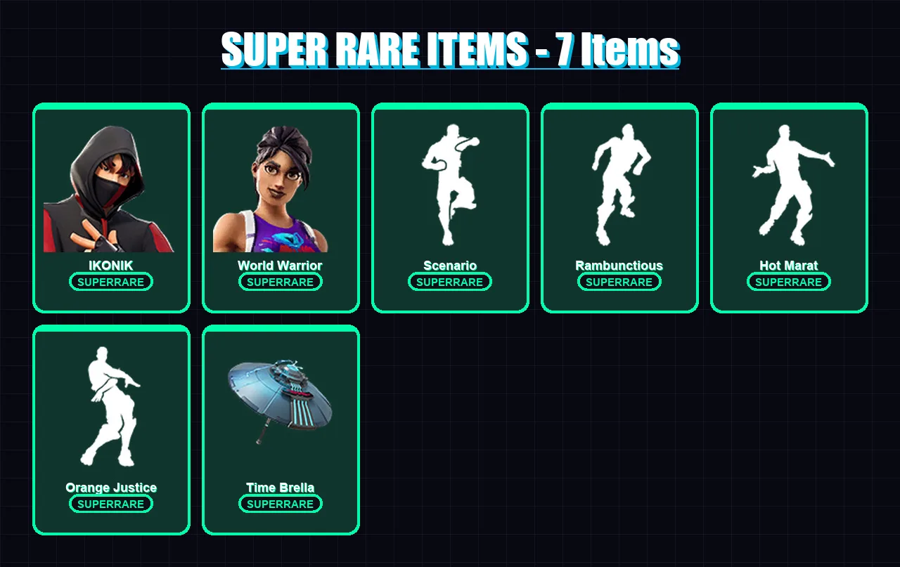 [PC/XBOX] | IKONIK | World Warrior | Eternal Knight | Omega | Blackheart | 84 skin | 96 pickaxe | 95 emote | 88 glider | Lv1747