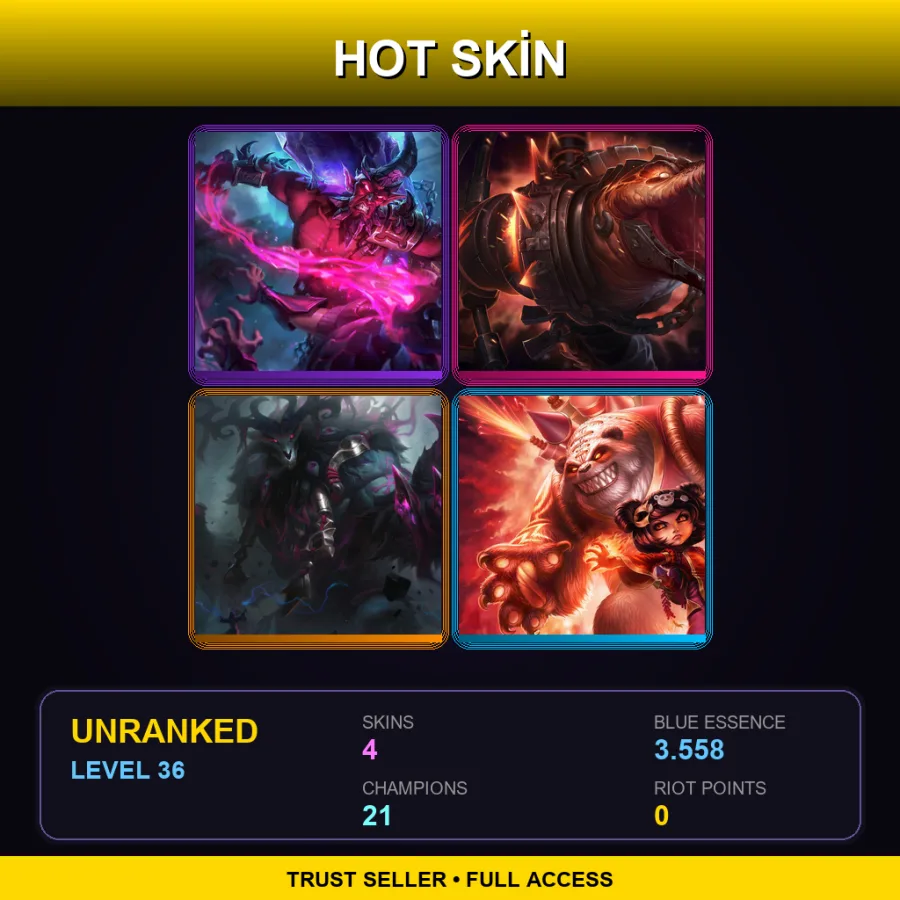 LAS | Lv36 | Unranked | 4 Skin | 21 Champ