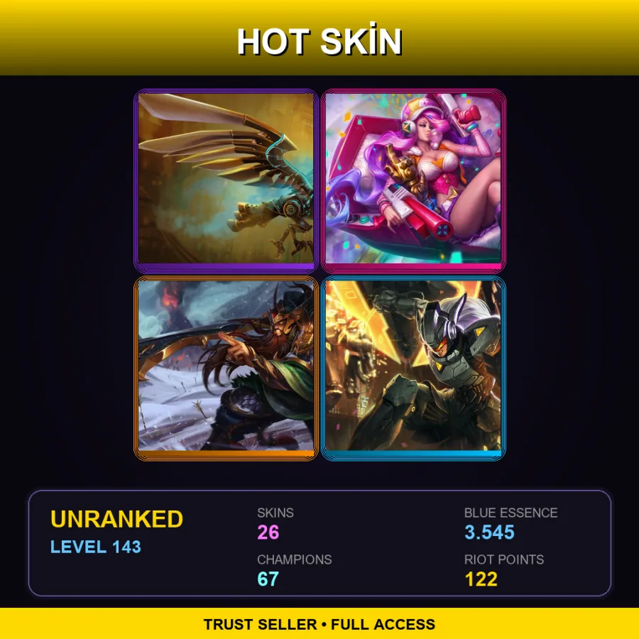 BR | Lv143 | Unranked | 26 Skin | 67 Champ — LoL account