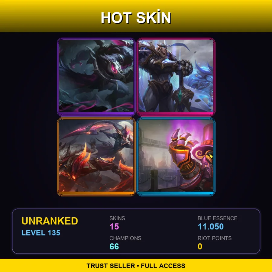 LAN | Lv135 | Unranked | 15 Skin | 66 Champ — Superb Villain Veigar