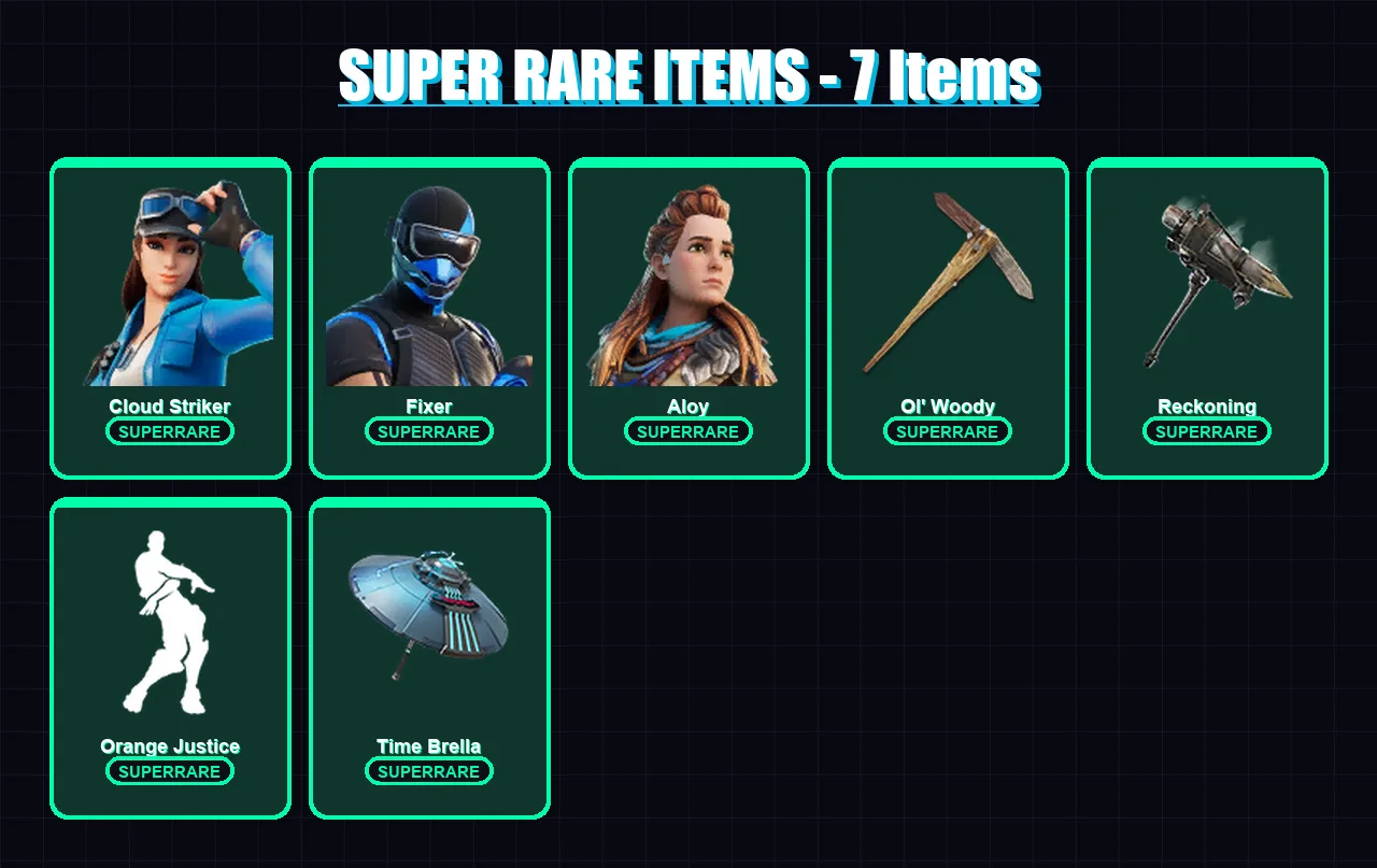 [PC/XBOX] | Cloud Striker | Fixer | Aloy | Zenith | Torin | 125 skin | 162 pickaxe | 106 emote | 122 glider | Lv1584
