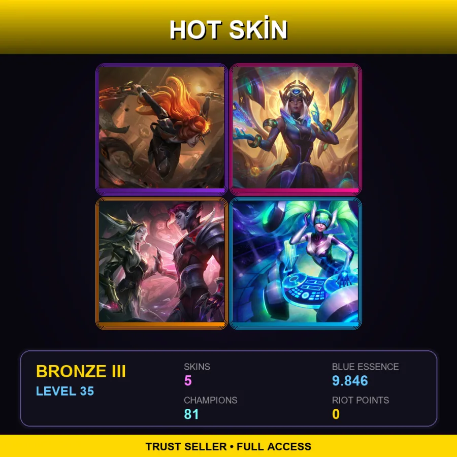 ME | Lv35 | Bronze III | 5 Skin | 81 Champ