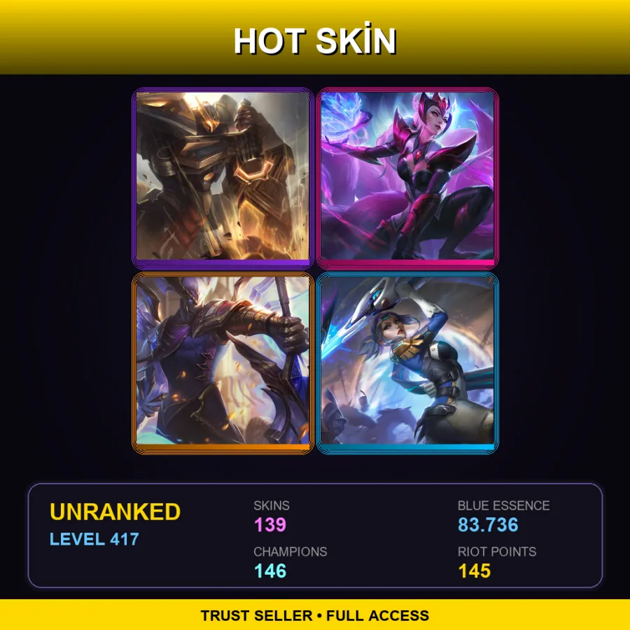 LAS | Lv417 | Unranked | 139 Skin | 146 Champ