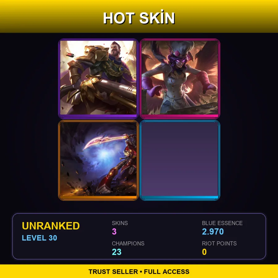 LAS | Lv30 | Unranked | 3 Skin | 23 Champ