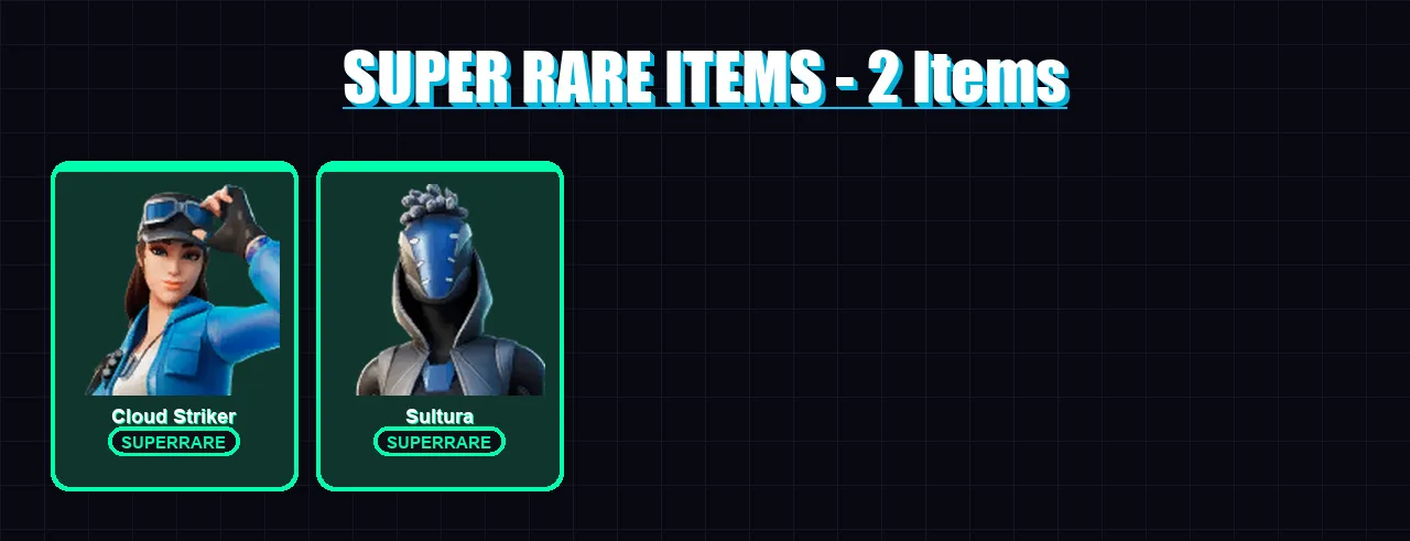 [PS4/PS5/XBOX/PC] | Cloud Striker | Sultura | Peter Griffin | Valeria | Solid Snake | 17 skin | 25 pickaxe | 20 emote | 24 glider | Lv245