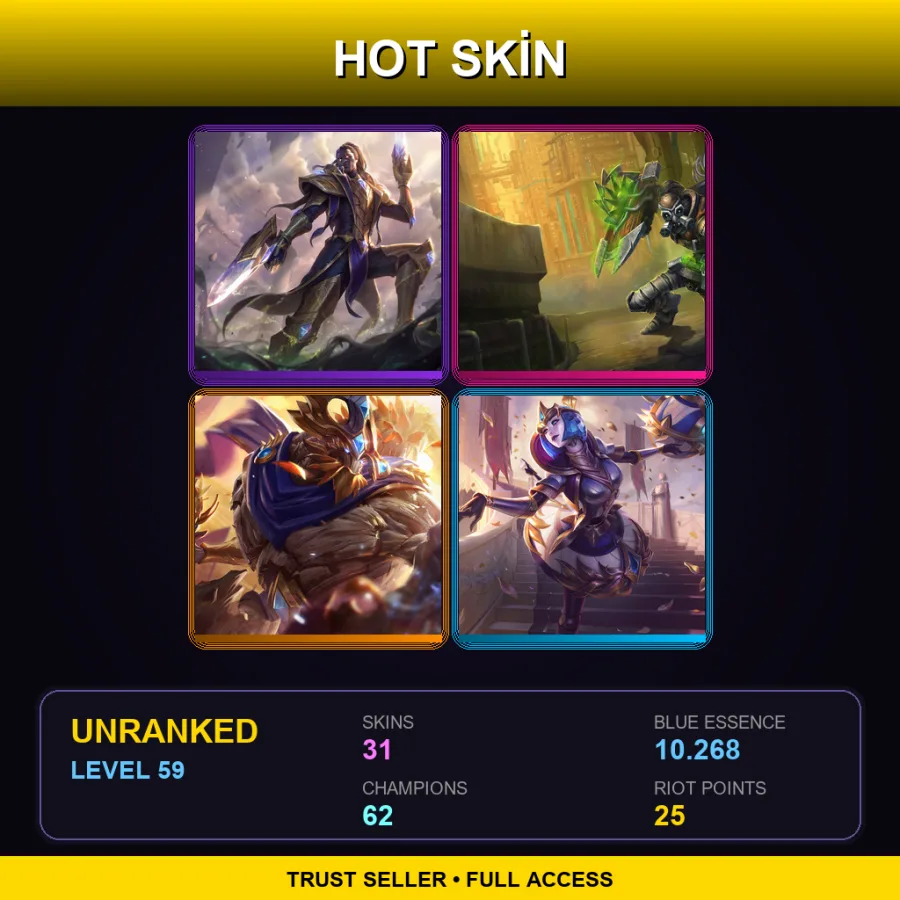 BR | Lv59 | Unranked | 31 Skin | 62 Champ
