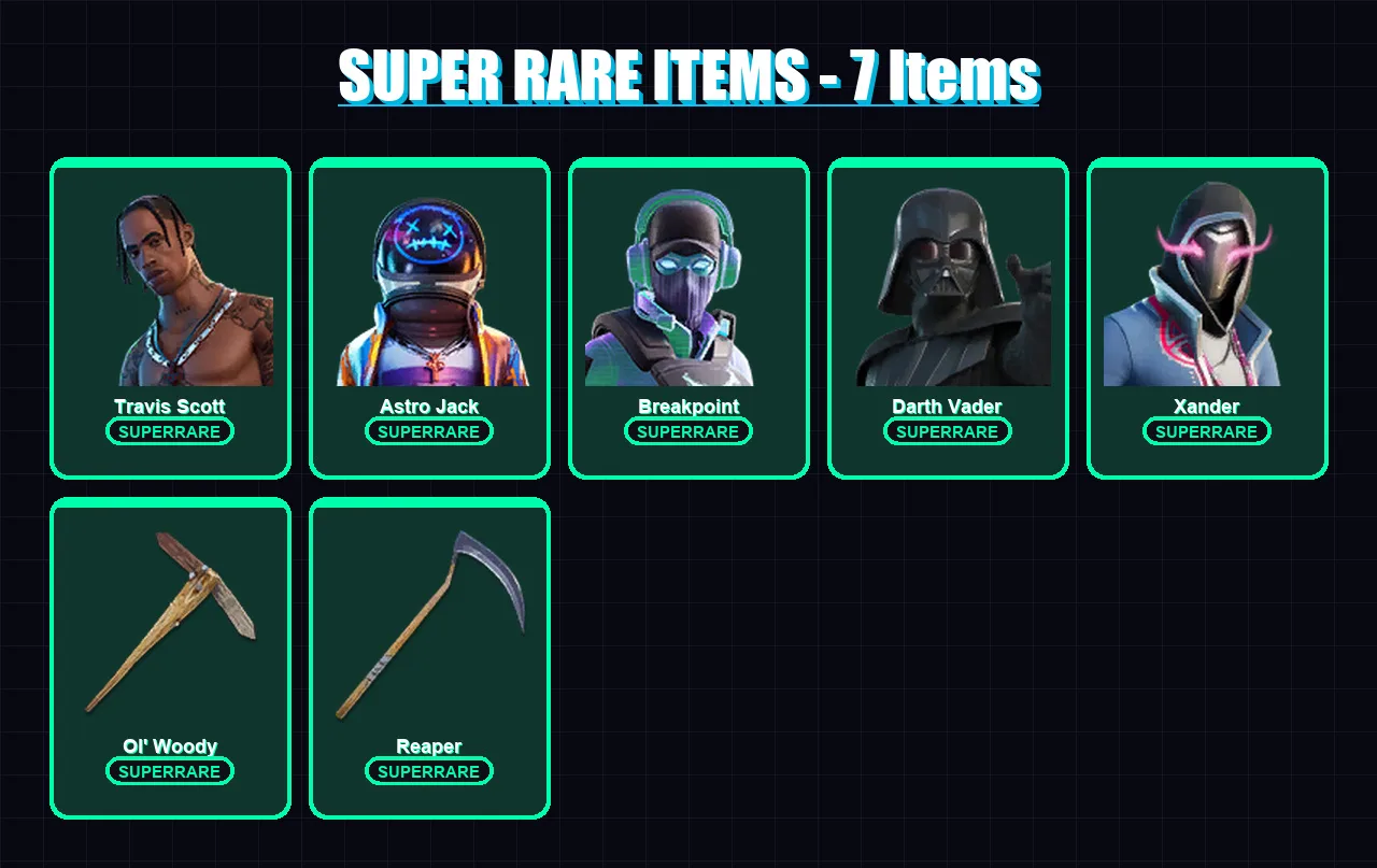 [PC/PSN] | Travis Scott | Astro Jack | Breakpoint | Darth Vader | Xander | 188 skin | 216 pickaxe | 189 emote | 174 glider | Lv3015 — Fortnite account