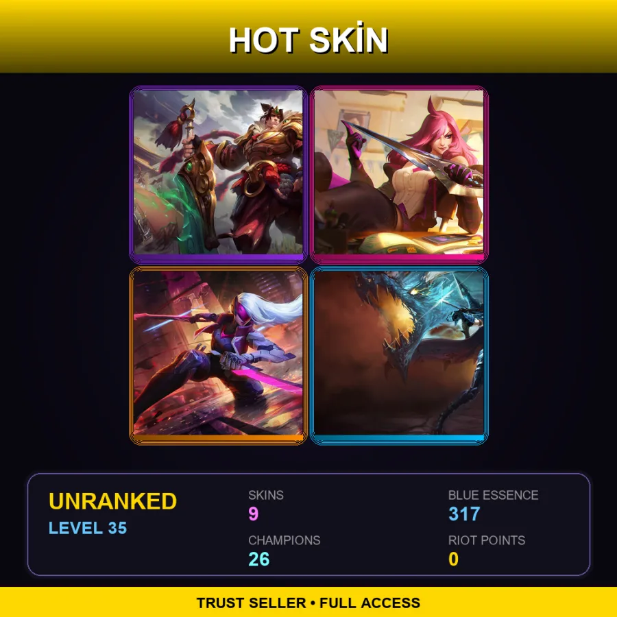 LAS | Lv35 | Unranked | 9 Skin | 26 Champ