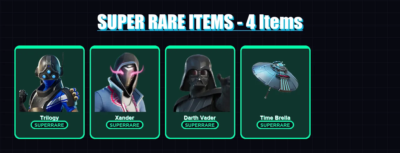 [PS4/PS5/XBOX/PC] | Trilogy | Xander | Darth Vader | Twyn | Eternal Knight | 161 skin | 219 pickaxe | 148 emote | 183 glider | Lv3027