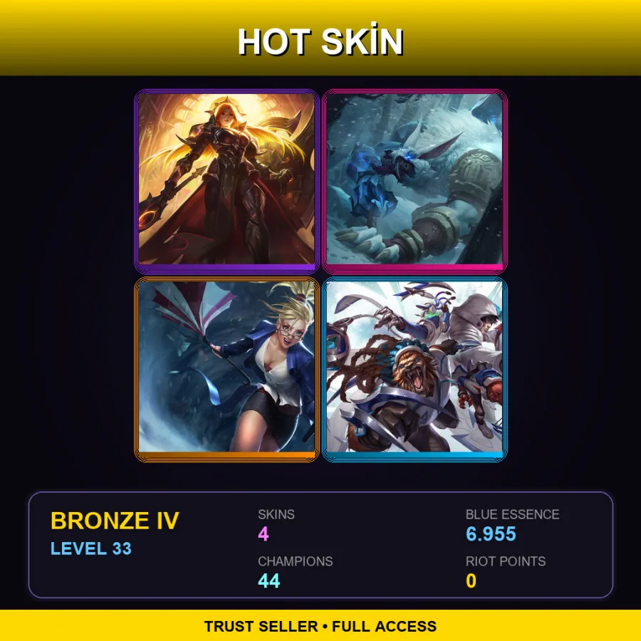 LAS | Lv33 | Bronze IV | 4 Skin | 44 Champ