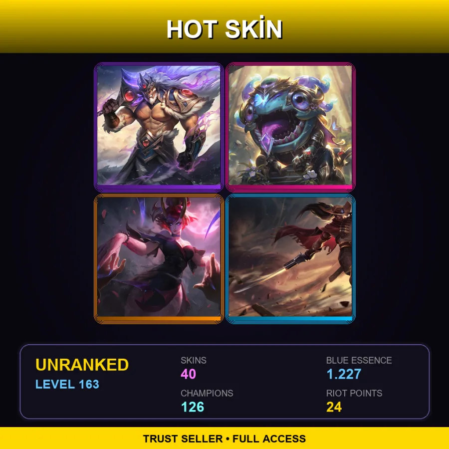 VN | Lv163 | Unranked | 40 Skin | 126 Champ — Bioforge Darius
