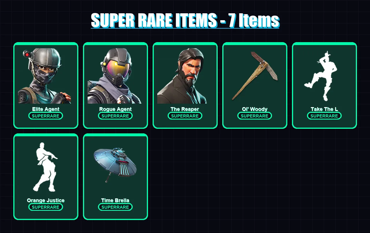 [PC/PSN] | Elite Agent | Rogue Agent | The Reaper | The Visitor | Carbide | 42 skin | 36 pickaxe | 50 emote | 44 glider | Lv575