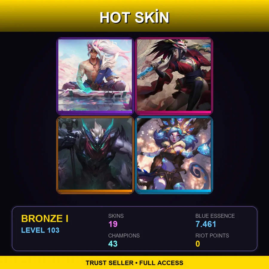 LAS | Lv103 | Bronze I | 19 Skin | 43 Champ