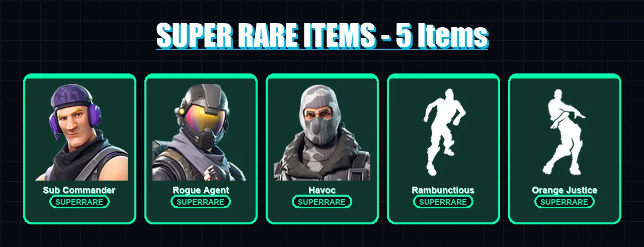 [PC/XBOX/PSN] | Sub Commander | Rogue Agent | Havoc | Blackheart | Sentinel | 32 skin | 28 pickaxe | 34 emote | 35 glider | Lv415