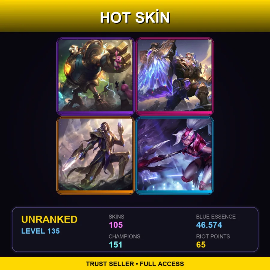 VN | Lv135 | Unranked | 105 Skin | 151 Champ — Space Groove Gwen