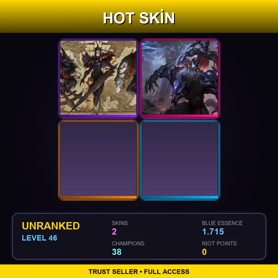 EUNE | Lv46 | Unranked | 2 Skin | 38 Champ
