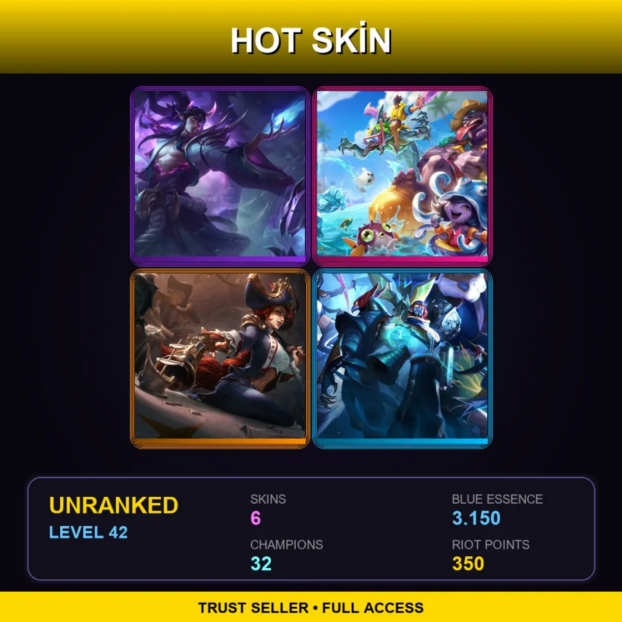NA | Lv42 | Unranked | 6 Skin | 32 Champ
