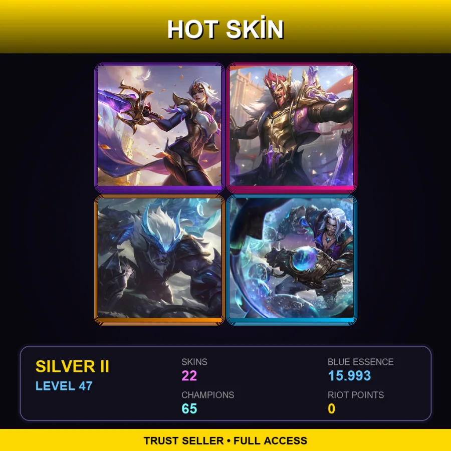 LAS | Lv47 | Silver II | 22 Skin | 65 Champ