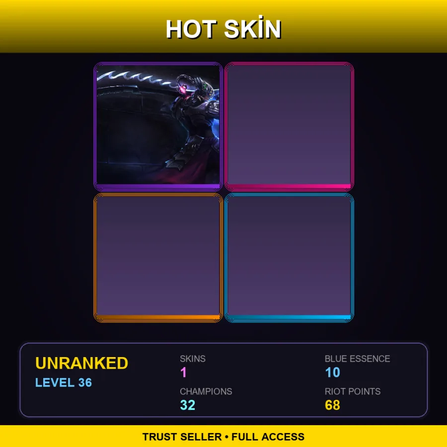 EUNE | Lv36 | Unranked | 1 Skin | 32 Champ