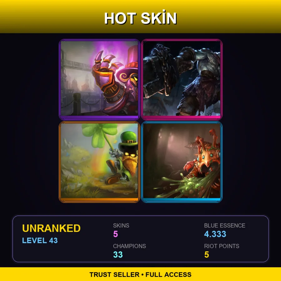 LAN | Lv43 | Unranked | 5 Skin | 33 Champ — Pharaoh Amumu
