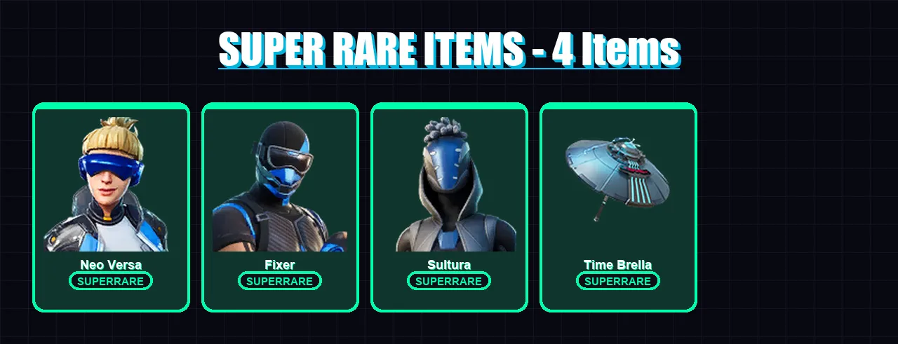 [PS4/PS5/XBOX/PC] | Neo Versa | Fixer | Sultura | Era | The Imagined | 30 skin | 39 pickaxe | 24 emote | 40 glider | Lv487