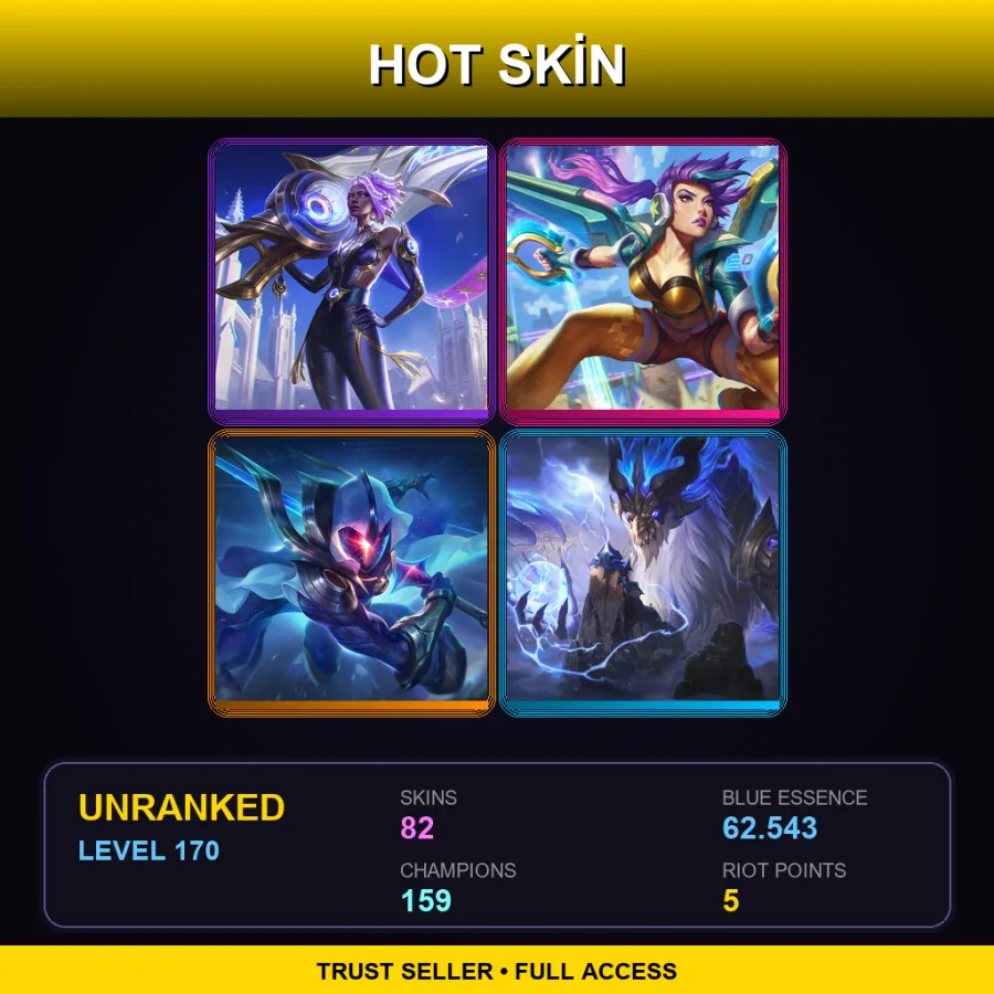 BR | Lv170 | Unranked | 82 Skin | 159 Champ