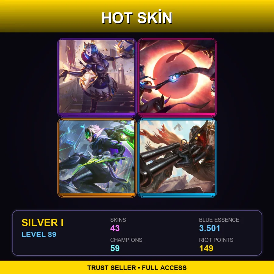 LAS | Lv89 | Silver I | 43 Skin | 59 Champ