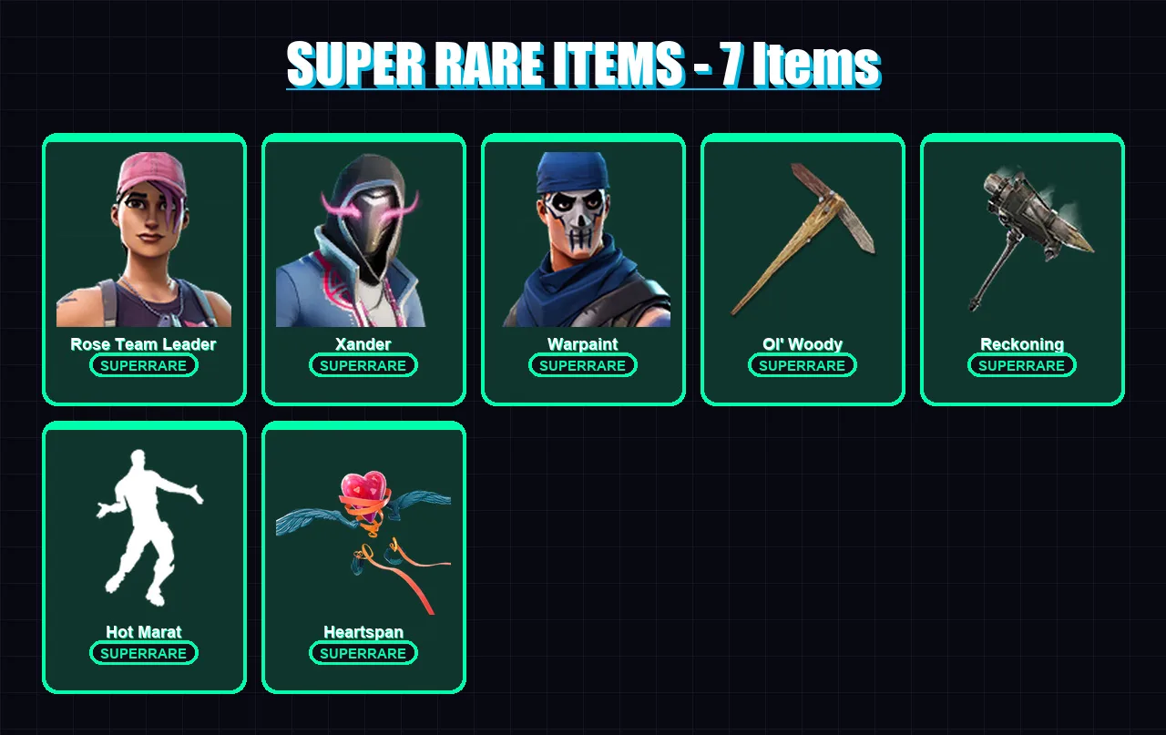 [PC/PSN] | Rose Team Leader | Xander | Warpaint | Ragnarok | Calamity | 43 skin | 57 pickaxe | 69 emote | 62 glider | Lv921 — Fortnite account