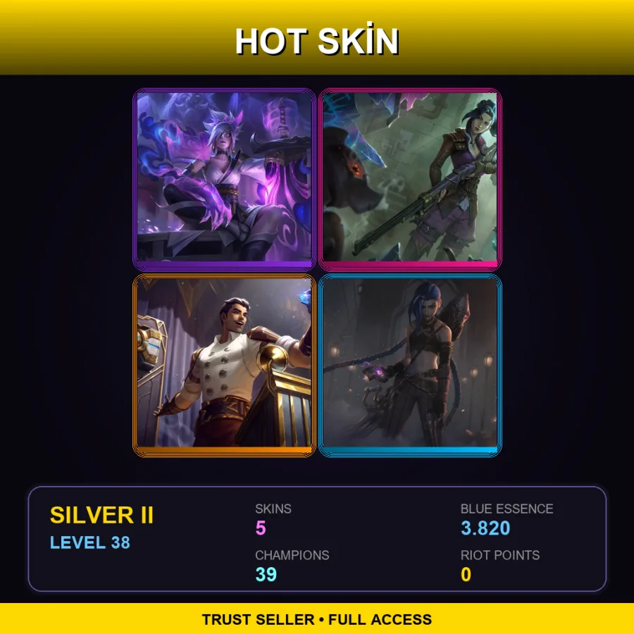 NA | Lv38 | Silver II | 5 Skin | 39 Champ