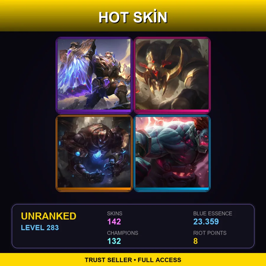 LAS | Lv283 | Unranked | 142 Skin | 132 Champ — Soul Fighter Sett
