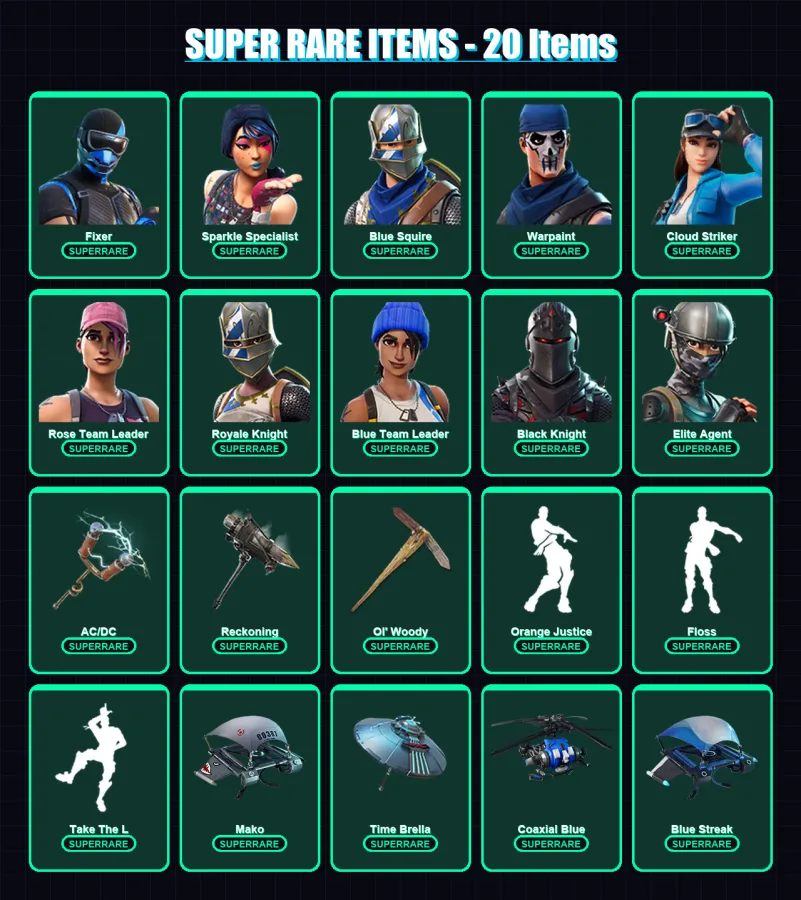 [PC/XBOX/PSN] | Fixer | Sparkle Specialist | Blue Squire | Warpaint | Cloud Striker | 26 skin | 35 pickaxe | 33 emote | 37 glider | Lv539