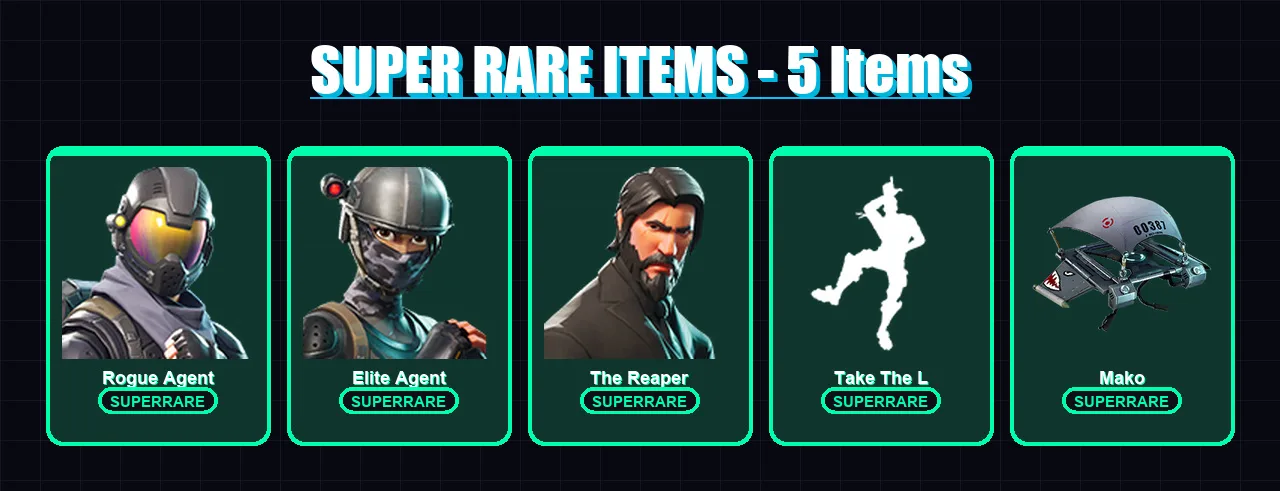[PS4/PS5/XBOX/PC] | Rogue Agent | Elite Agent | The Reaper | Dark Voyager | Moonwalker | 9 skin | 10 pickaxe | 20 emote | 24 glider | Lv393