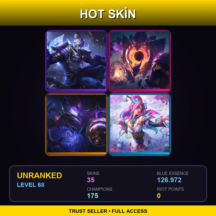 VN | Lv68 | Unranked | 35 Skin | 175 Champ