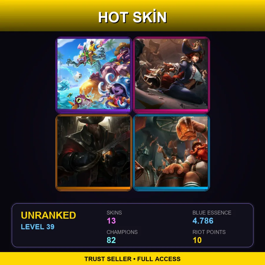 LAS | Lv39 | Unranked | 13 Skin | 82 Champ