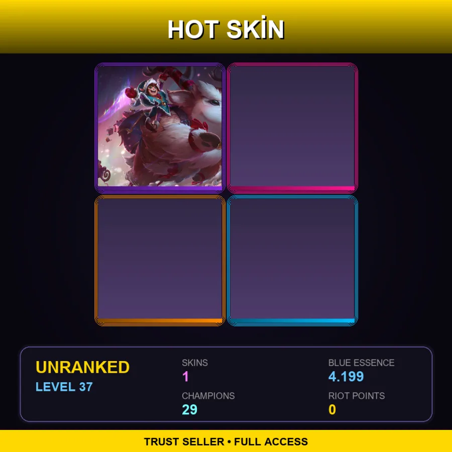EUW | Lv37 | Unranked | 1 Skin | 29 Champ