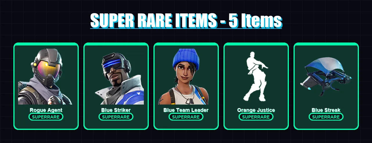 [PS4/PS5/XBOX/PC] | Rogue Agent | Blue Striker | Blue Team Leader | Carbide | Explorer Emilie | 10 skin | 6 pickaxe | 13 emote | 7 glider | Lv147