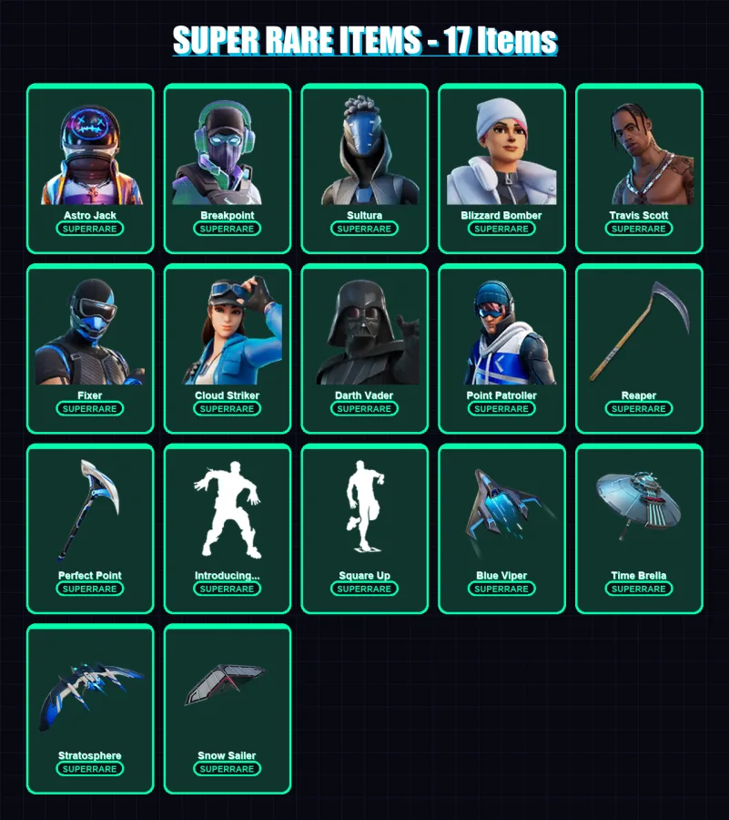 [PS4/PS5/XBOX/PC] | Astro Jack | Breakpoint | Sultura | Blizzard Bomber | Travis Scott | 322 skin | 327 pickaxe | 242 emote | 244 glider | Lv3508 — Fortnite account