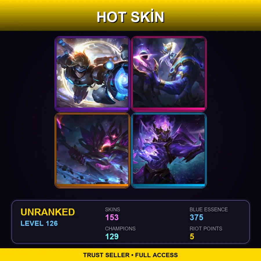 EUW | Lv126 | Unranked | 153 Skin | 129 Champ — Pulsefire Ezreal