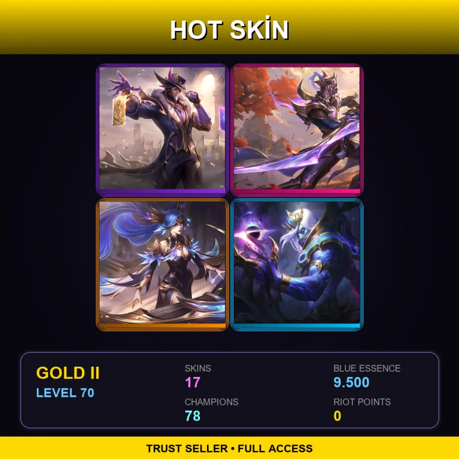 BR | Lv70 | Gold II | 17 Skin | 78 Champ
