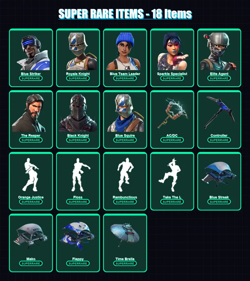 [PS4/PS5/XBOX/PC] | Blue Striker | Royale Knight | Blue Team Leader | 53 skin | Lv704
