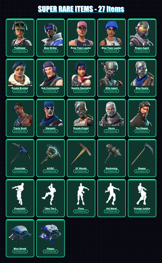 [PC/XBOX/PSN] | Trailblazer | Blue Striker | Rose Team Leader | 123 skin | Lv1897