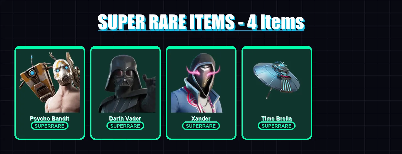[PC/XBOX/PSN] | Psycho Bandit | Darth Vader | Xander | Mizuki | Hades | 166 skin | 223 pickaxe | 157 emote | 159 glider | Lv2360