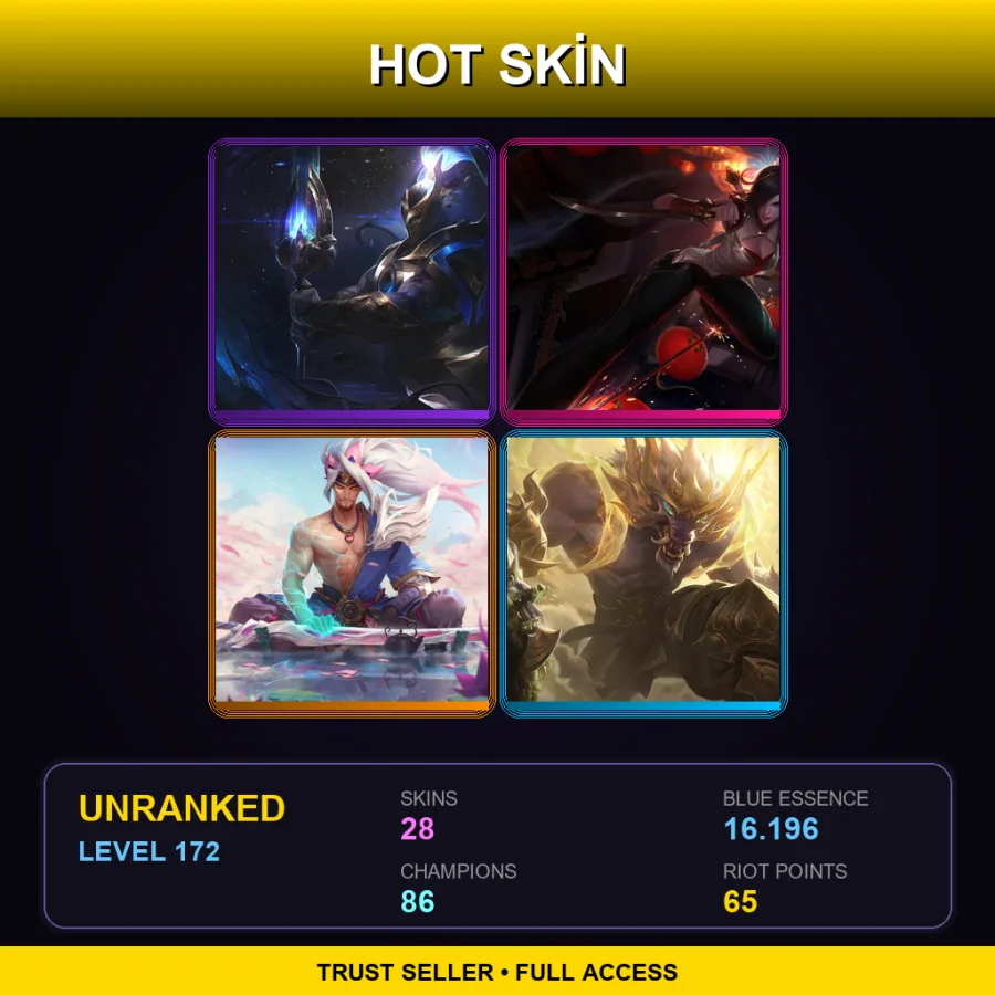 BR | Lv172 | Unranked | 28 Skin | 86 Champ