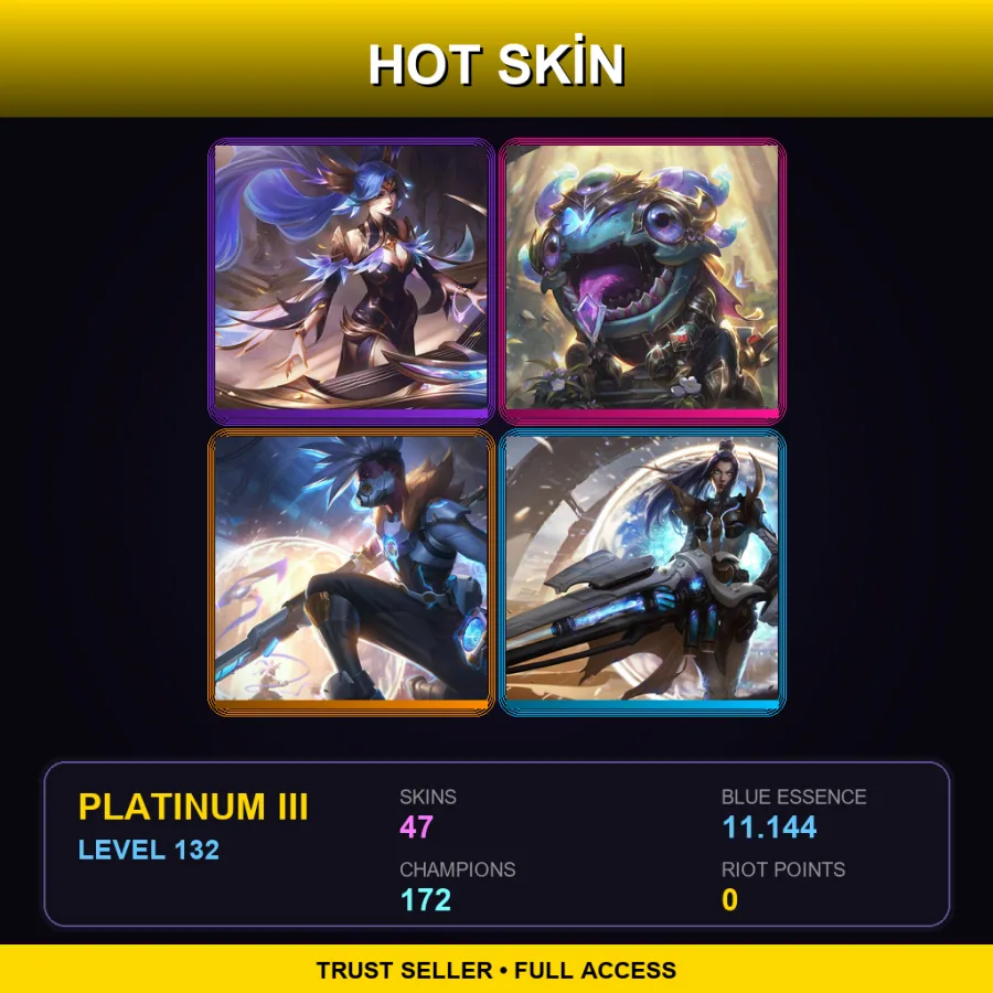VN | Victorious Sona | Victorious Kog'Maw | Pulsefire Ekko | Pulsefire Caitlyn | 47 Skin | 172 Champ | Platinum III | Lv132